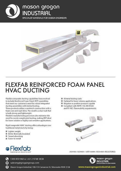 HVAC Ducting - Reinforced Foam Panels Leaflet