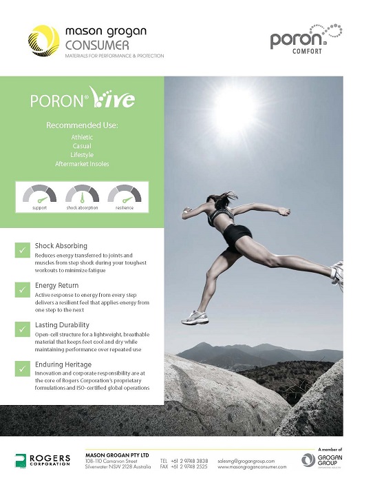 PORON® Vive Product Overview Sheet Medical Consumer
